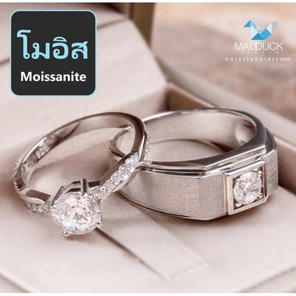 Couple ring set – Moissanite in 925 silver by Madduck Jewels