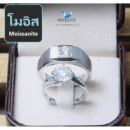 Couple ring set – Moissanite in 925 silver by Madduck Jewels