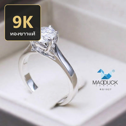 Women's ring – CZ in 9K white gold by Madduck Jewels