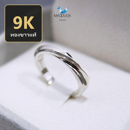 Unisex / male / female ring – CZ in 9K white gold by Madduck Jewels