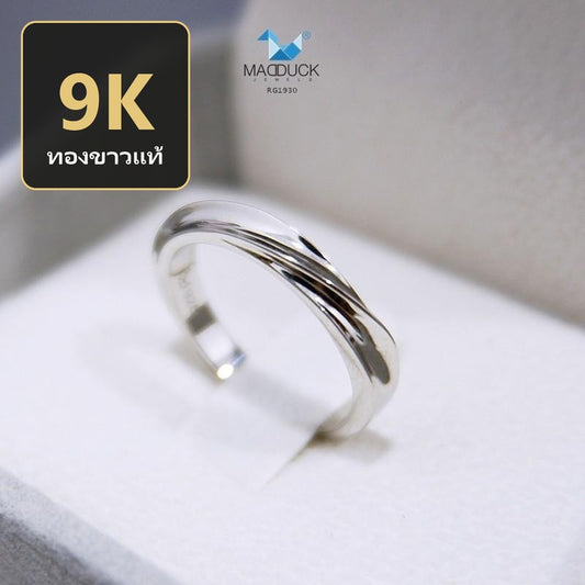 Unisex / male / female ring – CZ in 9K white gold by Madduck Jewels