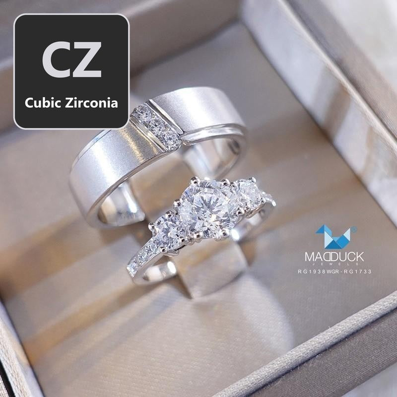 Couple ring set – CZ in 925 silver by Madduck Jewels