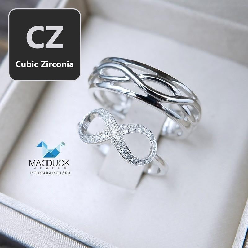 Couple ring set – CZ in 925 silver by Madduck Jewels