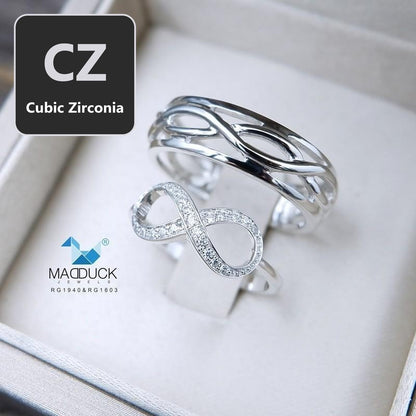 Couple ring set – CZ in 925 silver by Madduck Jewels