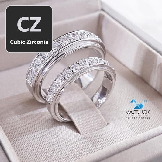 Couple ring set – CZ in 925 silver by Madduck Jewels