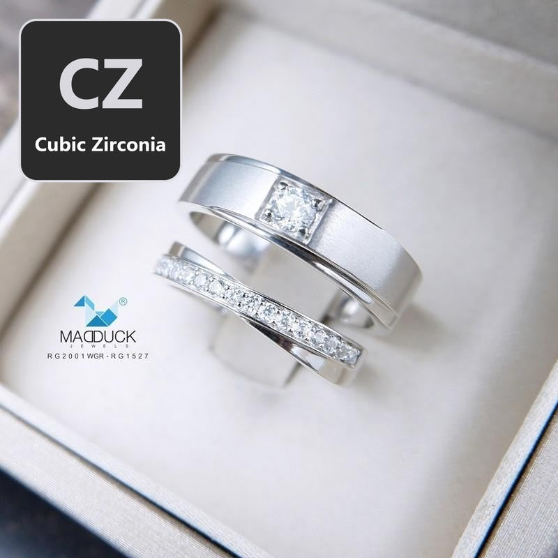 Couple ring set – CZ in 925 silver by Madduck Jewels