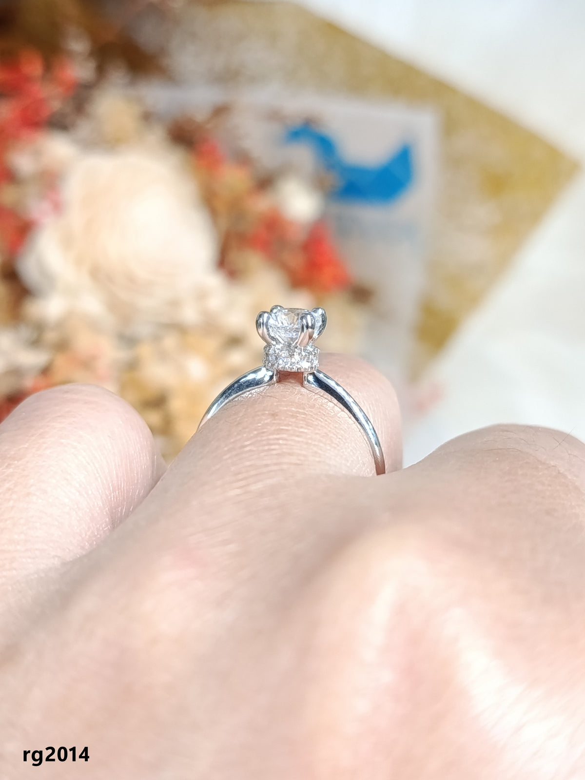 MadDuckJewels Sterling Silver 925 Engagement & Wedding Ring – CZ / Moissanite / Lab-Grown Diamond – Rhodium Plated, Nickel-Free – RG1505