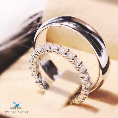 Couple ring set – CZ in 925 silver by Madduck Jewels