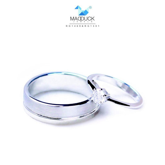 Couple ring set – CZ in 925 silver by Madduck Jewels