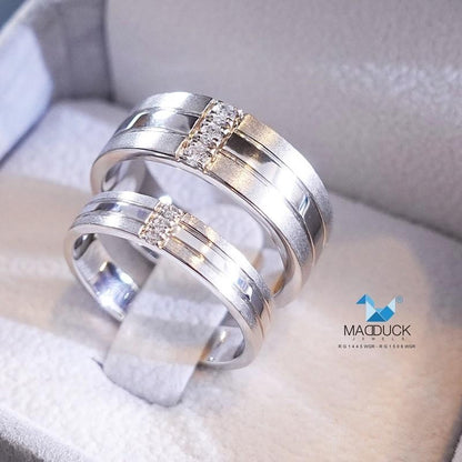 Couple ring set – CZ in 925 silver by Madduck Jewels
