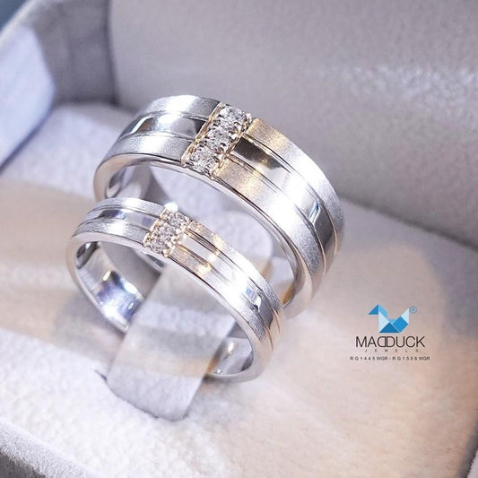 Couple ring set – CZ in 925 silver by Madduck Jewels