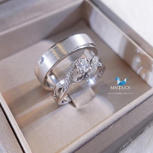 Couple ring set – CZ in 925 silver by Madduck Jewels