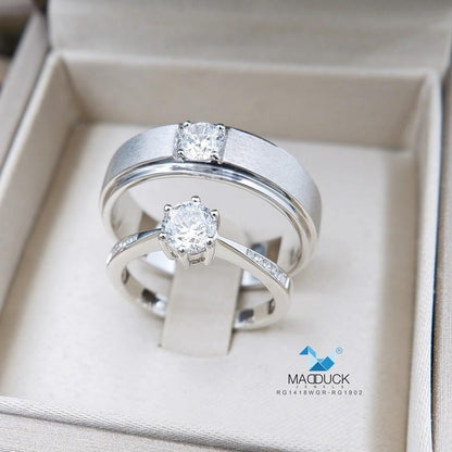 Couple ring set – CZ in 925 silver by Madduck Jewels