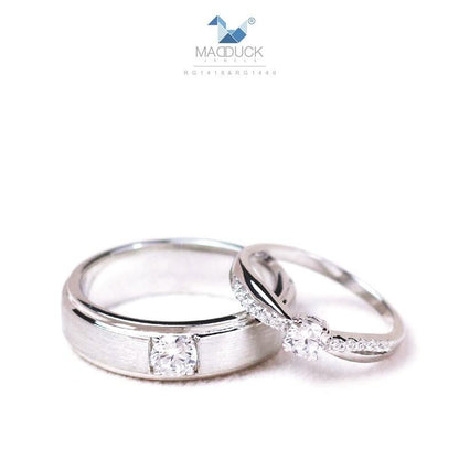 Couple ring set – CZ in 925 silver by Madduck Jewels