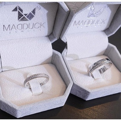 Couple ring set – CZ in 925 silver by Madduck Jewels