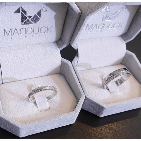 Couple ring set – CZ in 925 silver by Madduck Jewels