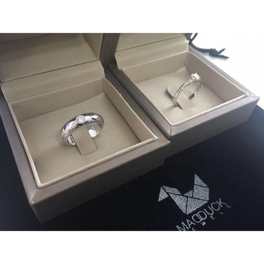 Couple ring set – CZ in 925 silver by Madduck Jewels