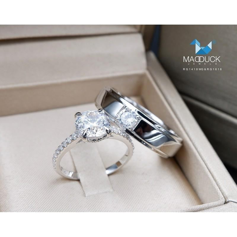 Couple ring set – CZ in 925 silver by Madduck Jewels