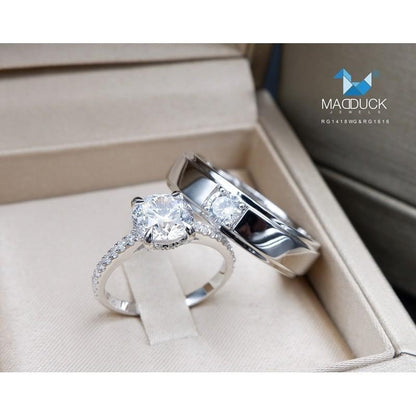 Couple ring set – CZ in 925 silver by Madduck Jewels