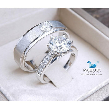 Couple ring set – CZ in 925 silver by Madduck Jewels