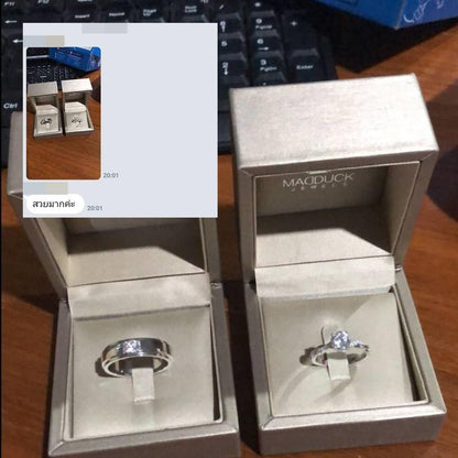 Couple ring set – CZ in 925 silver by Madduck Jewels