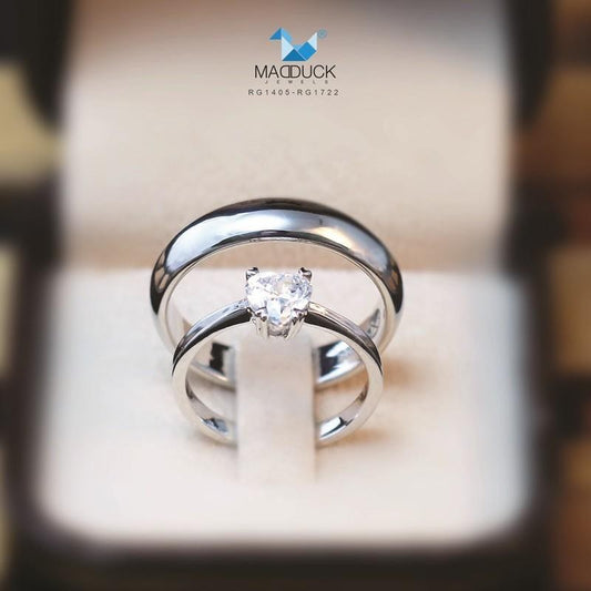 Couple ring set – CZ in 925 silver by Madduck Jewels