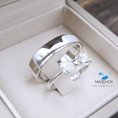 Couple ring set – CZ in 925 silver by Madduck Jewels