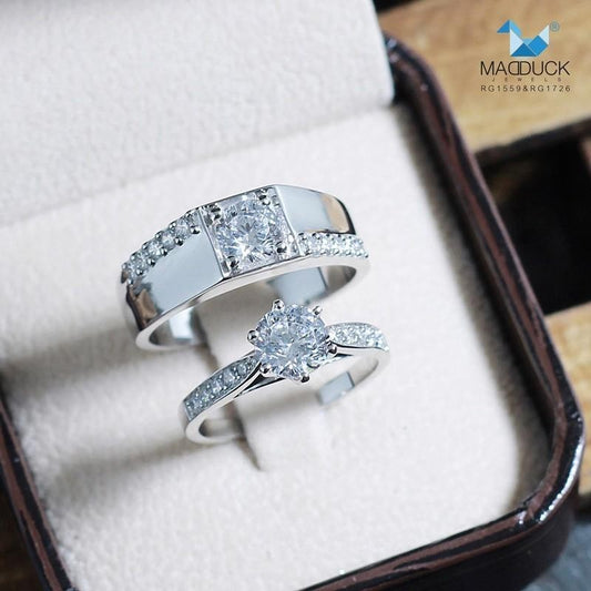 Couple ring set – CZ in 925 silver by Madduck Jewels