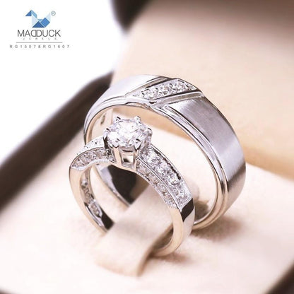 Couple ring set – CZ in 925 silver by Madduck Jewels