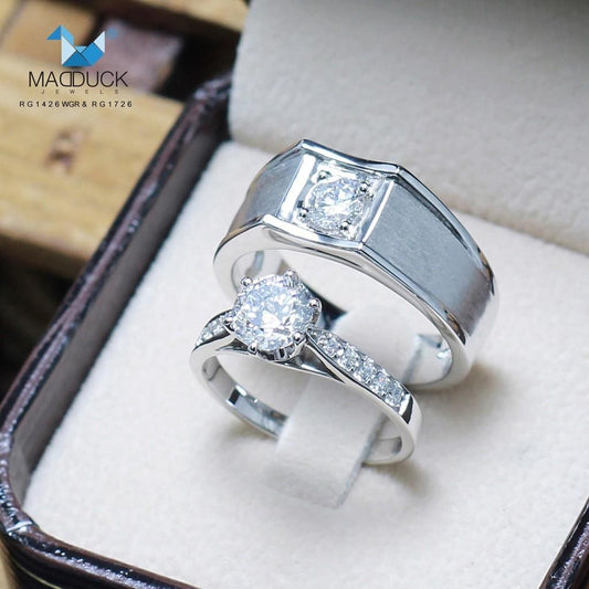 Couple ring set – CZ in 925 silver by Madduck Jewels