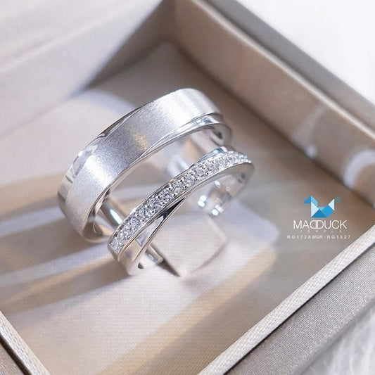 Couple ring set – CZ in 925 silver by Madduck Jewels