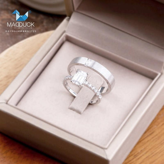 Couple ring set – CZ in 925 silver by Madduck Jewels