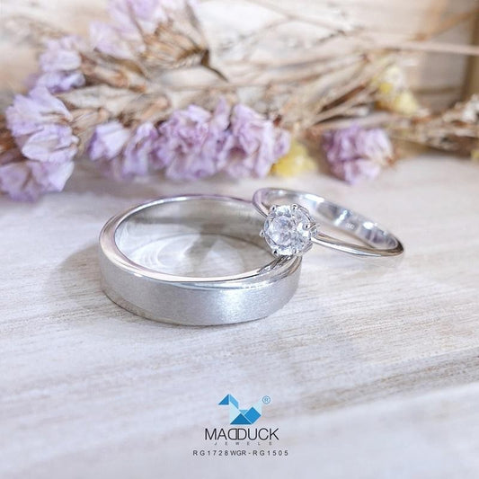 Couple ring set – CZ in 925 silver by Madduck Jewels
