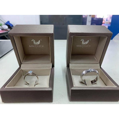 Couple ring set – CZ in 925 silver by Madduck Jewels