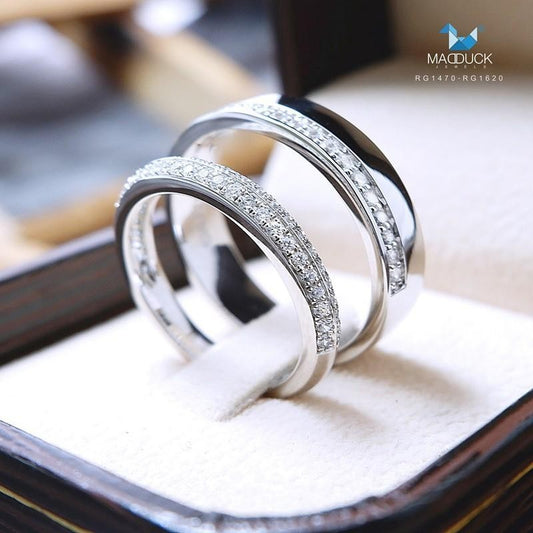Couple ring set – CZ in 925 silver by Madduck Jewels