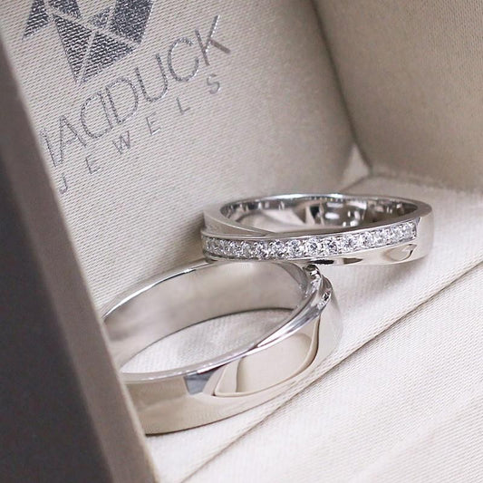 Couple ring set – CZ in 925 silver by Madduck Jewels