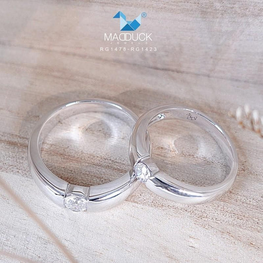 Couple ring set – CZ in 925 silver by Madduck Jewels
