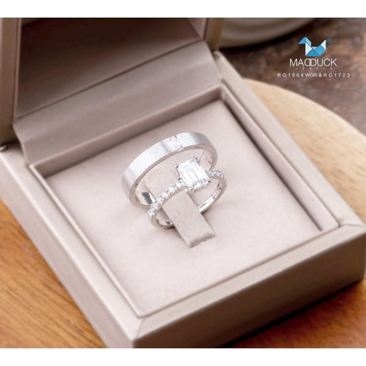 Couple ring set – CZ in 925 silver by Madduck Jewels