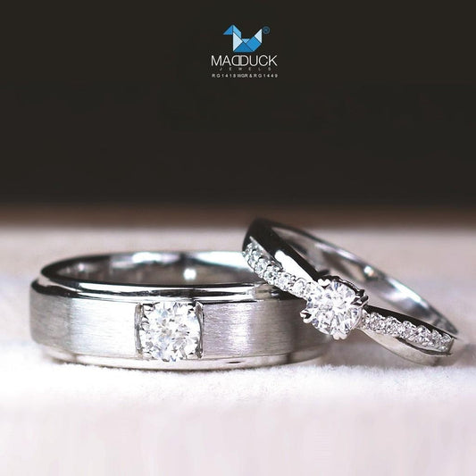 Couple ring set – CZ in 925 silver by Madduck Jewels