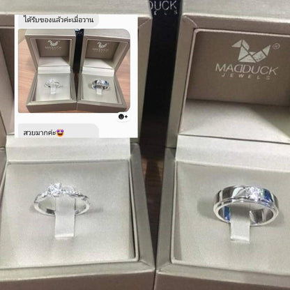 Couple ring set – CZ in 925 silver by Madduck Jewels