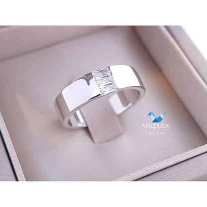 Men's ring – CZ in 925 silver by Madduck Jewels