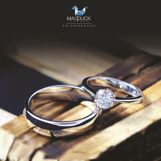 Couple ring set – CZ in 925 silver by Madduck Jewels