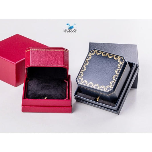 Polyurethane leather gift box for ring