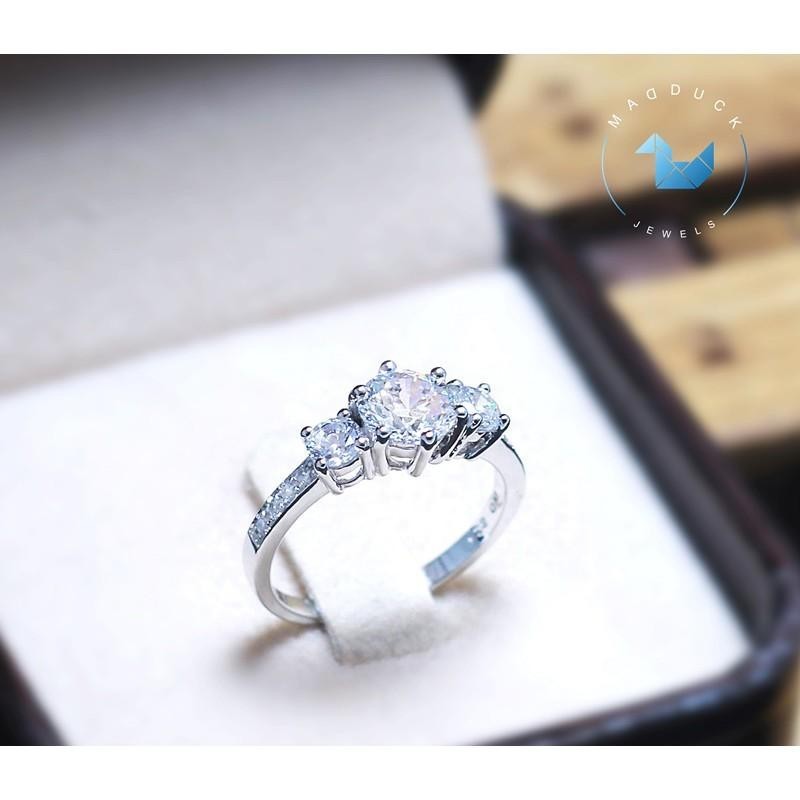 Couple ring set – CZ in 925 silver by Madduck Jewels