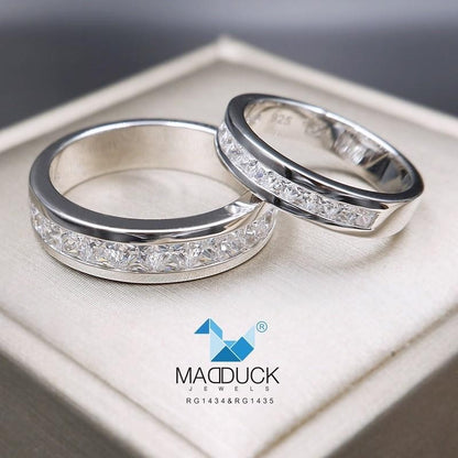 Couple ring set – CZ in 925 silver by Madduck Jewels
