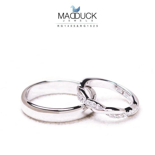 Couple ring set – CZ in 925 silver by Madduck Jewels