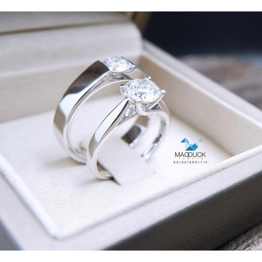 Couple ring set – CZ in 925 silver by Madduck Jewels
