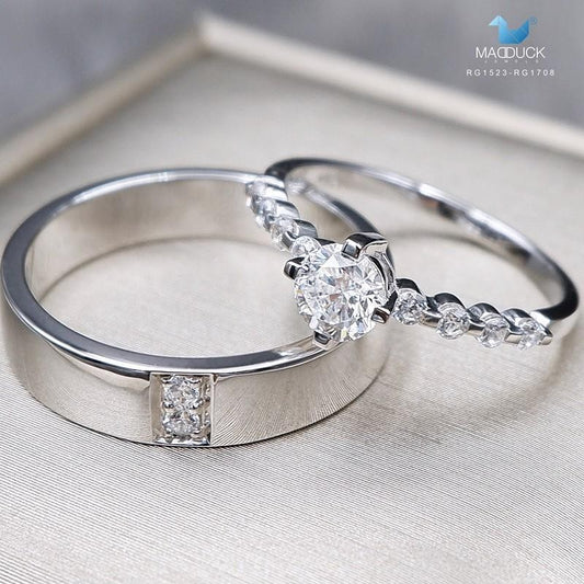 Couple ring set – CZ in 925 silver by Madduck Jewels