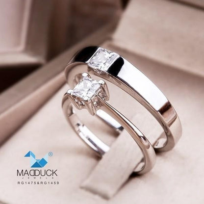 Couple ring set – CZ in 925 silver by Madduck Jewels