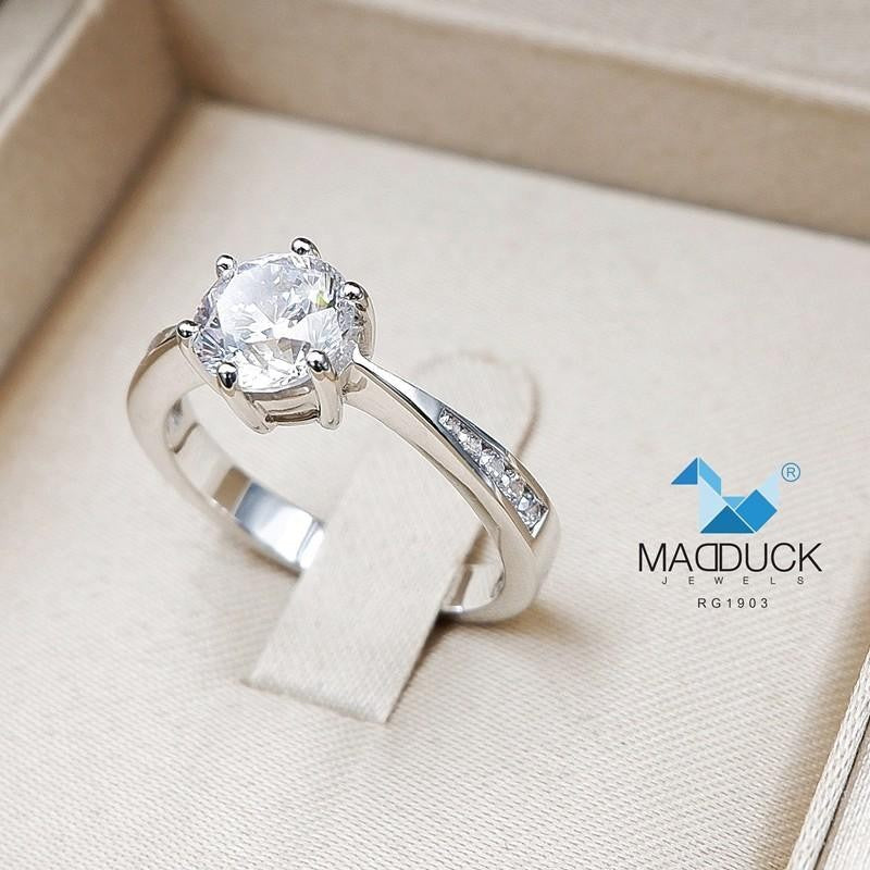 Couple ring set – CZ in 925 silver by Madduck Jewels